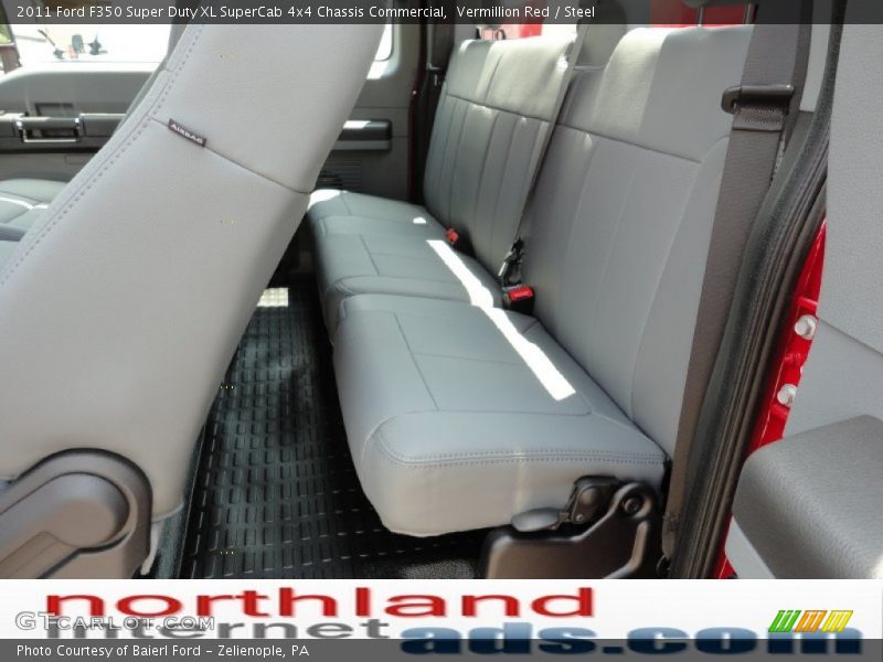 Vermillion Red / Steel 2011 Ford F350 Super Duty XL SuperCab 4x4 Chassis Commercial