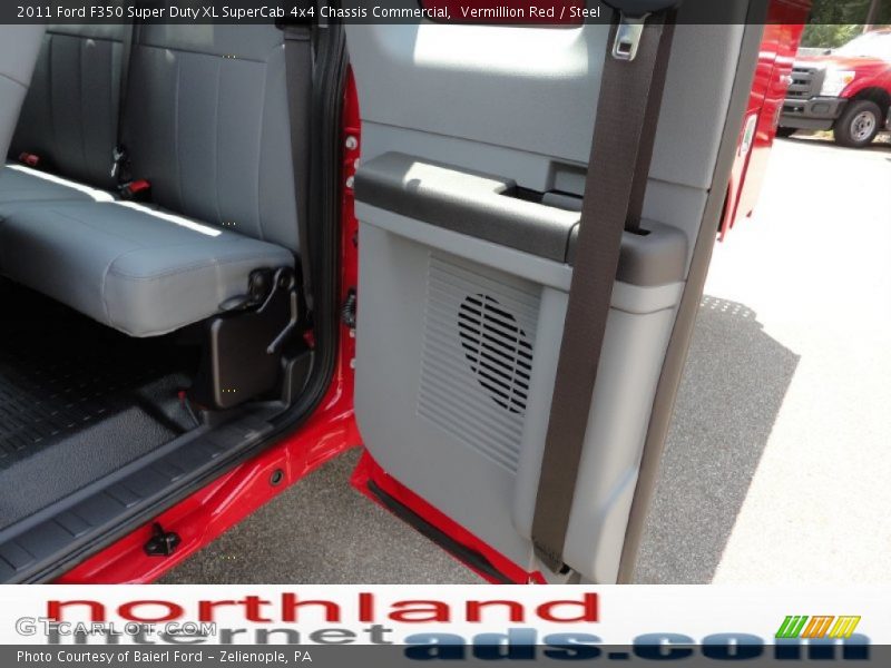 Vermillion Red / Steel 2011 Ford F350 Super Duty XL SuperCab 4x4 Chassis Commercial