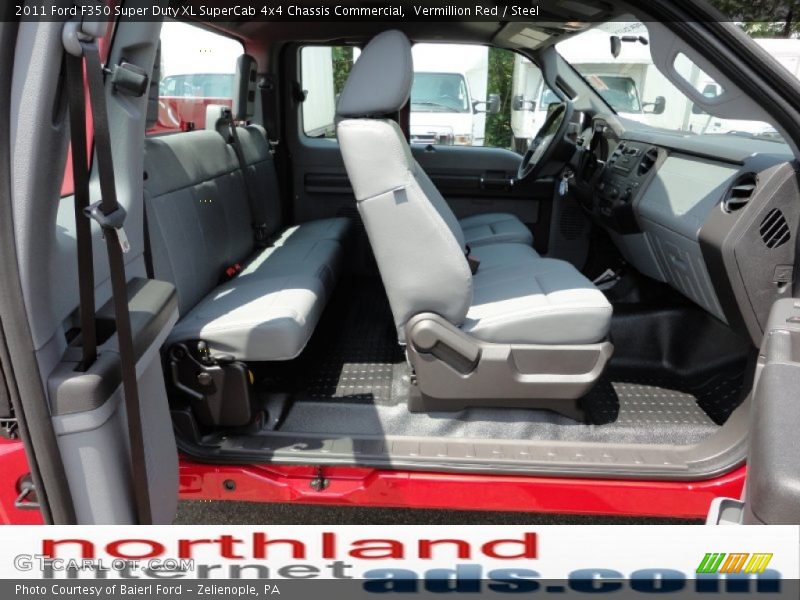 Vermillion Red / Steel 2011 Ford F350 Super Duty XL SuperCab 4x4 Chassis Commercial