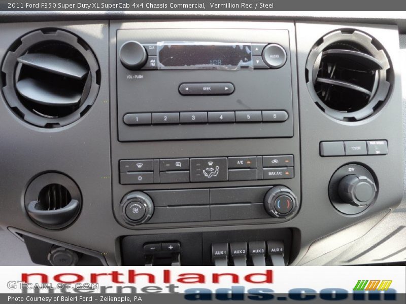 Vermillion Red / Steel 2011 Ford F350 Super Duty XL SuperCab 4x4 Chassis Commercial