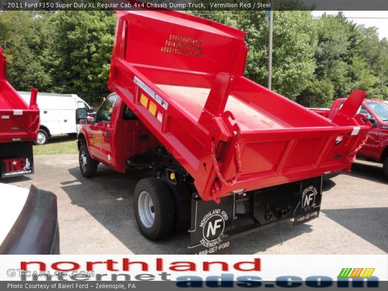 Vermillion Red / Steel 2011 Ford F350 Super Duty XL Regular Cab 4x4 Chassis Dump Truck