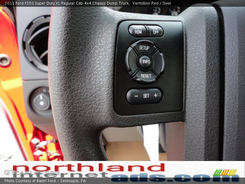 Vermillion Red / Steel 2011 Ford F350 Super Duty XL Regular Cab 4x4 Chassis Dump Truck