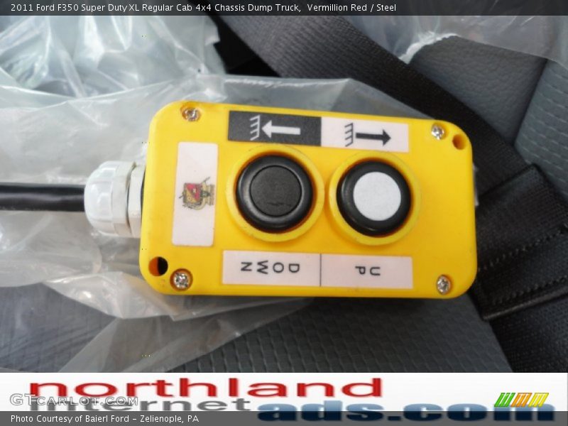 Vermillion Red / Steel 2011 Ford F350 Super Duty XL Regular Cab 4x4 Chassis Dump Truck