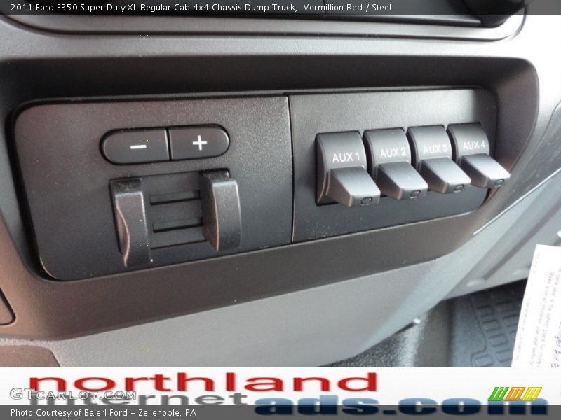 Vermillion Red / Steel 2011 Ford F350 Super Duty XL Regular Cab 4x4 Chassis Dump Truck