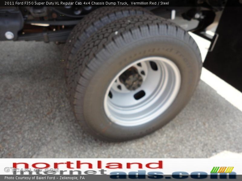 Vermillion Red / Steel 2011 Ford F350 Super Duty XL Regular Cab 4x4 Chassis Dump Truck