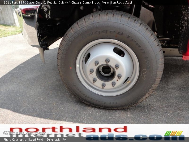 Vermillion Red / Steel 2011 Ford F350 Super Duty XL Regular Cab 4x4 Chassis Dump Truck
