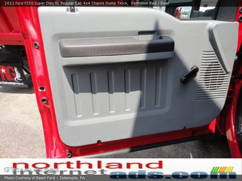 Vermillion Red / Steel 2011 Ford F350 Super Duty XL Regular Cab 4x4 Chassis Dump Truck