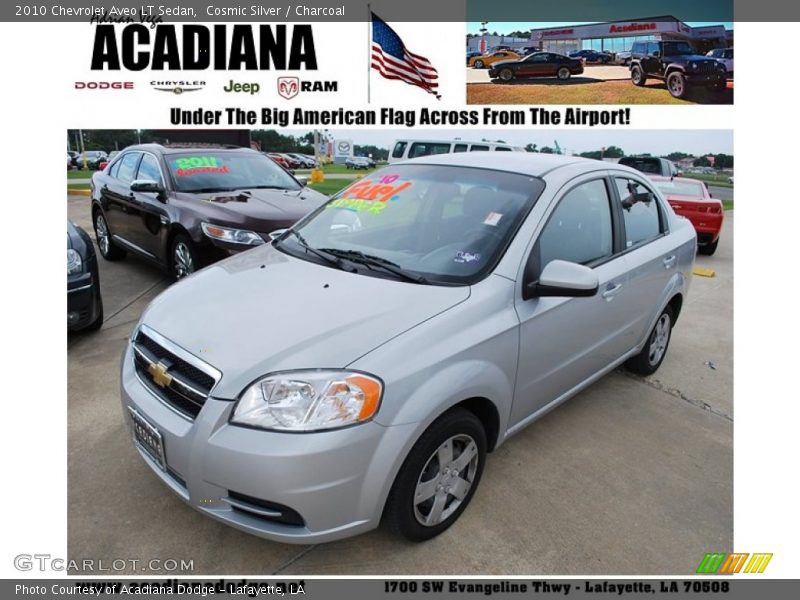 Cosmic Silver / Charcoal 2010 Chevrolet Aveo LT Sedan
