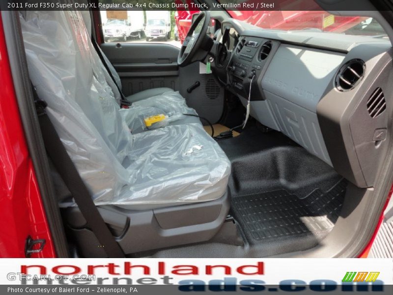 Vermillion Red / Steel 2011 Ford F350 Super Duty XL Regular Cab 4x4 Chassis Dump Truck