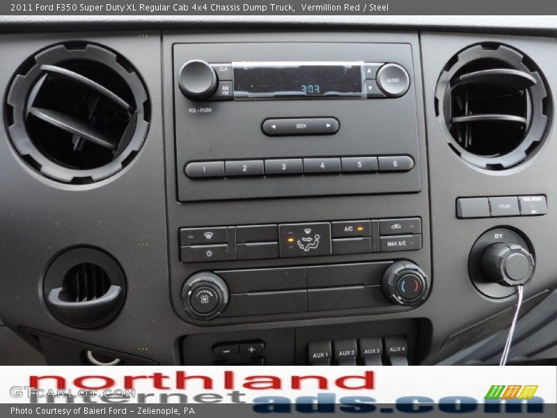 Vermillion Red / Steel 2011 Ford F350 Super Duty XL Regular Cab 4x4 Chassis Dump Truck