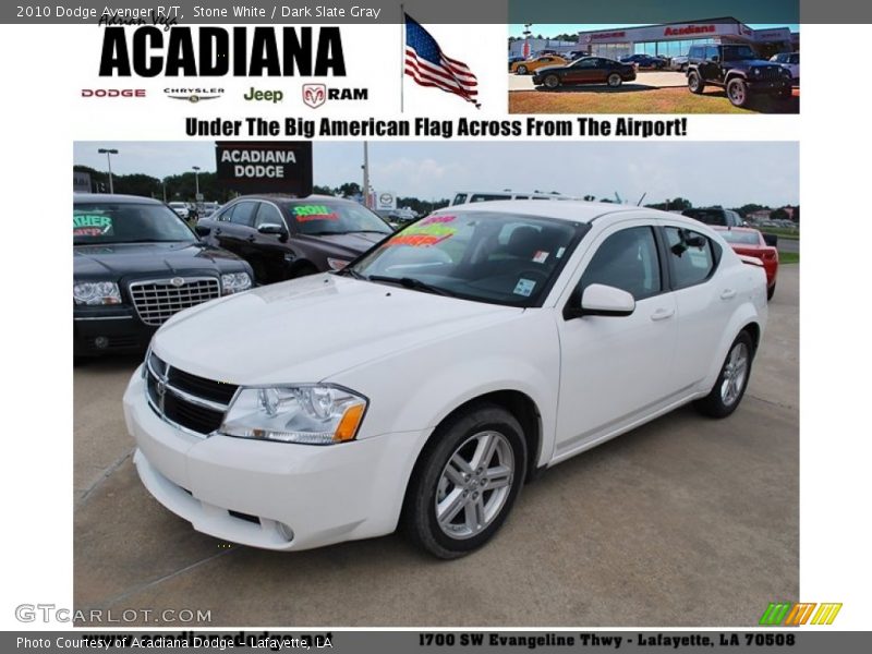 Stone White / Dark Slate Gray 2010 Dodge Avenger R/T