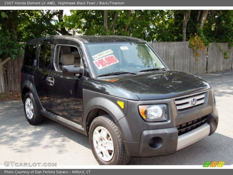 Nighthawk Black Pearl / Black/Titanium 2007 Honda Element LX AWD