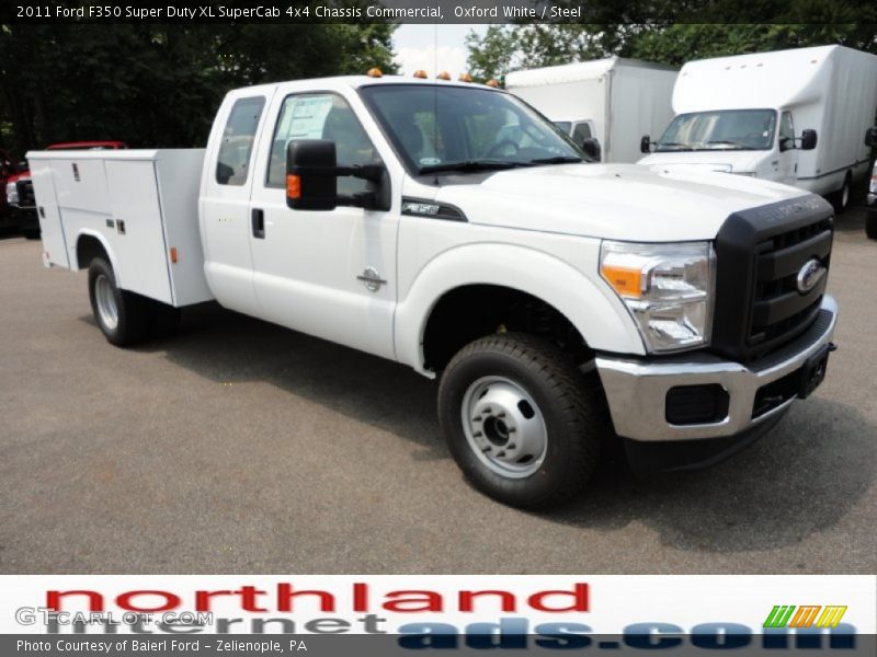 Oxford White / Steel 2011 Ford F350 Super Duty XL SuperCab 4x4 Chassis Commercial