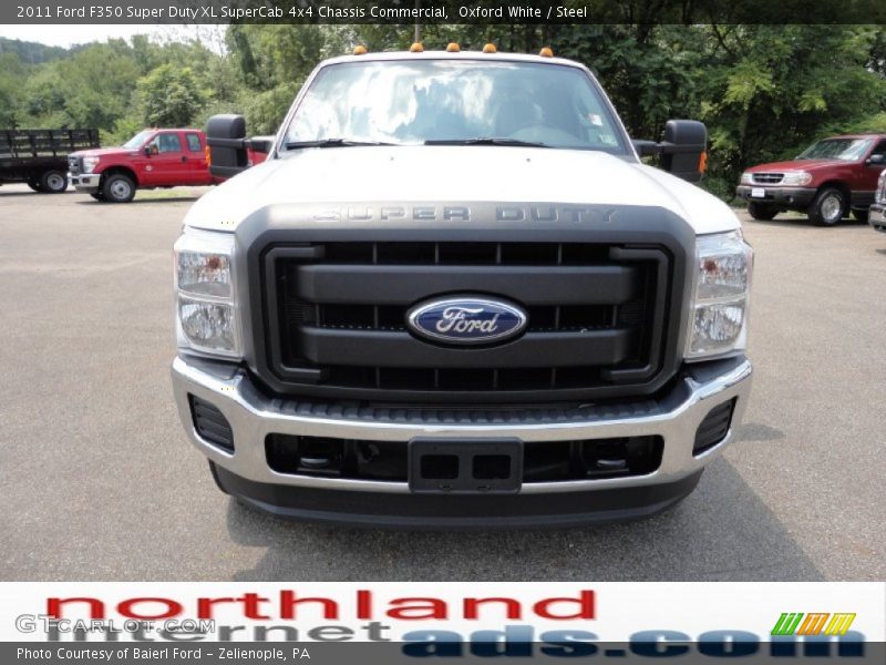 Oxford White / Steel 2011 Ford F350 Super Duty XL SuperCab 4x4 Chassis Commercial