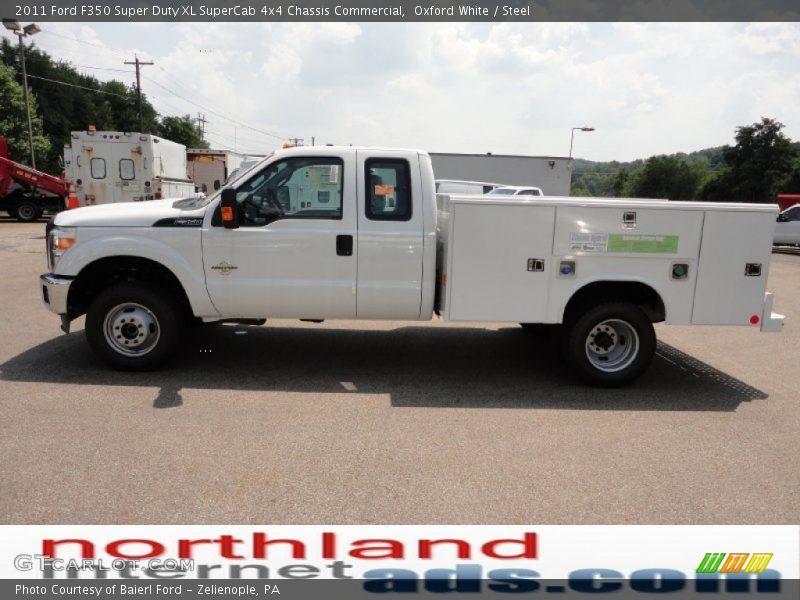 Oxford White / Steel 2011 Ford F350 Super Duty XL SuperCab 4x4 Chassis Commercial