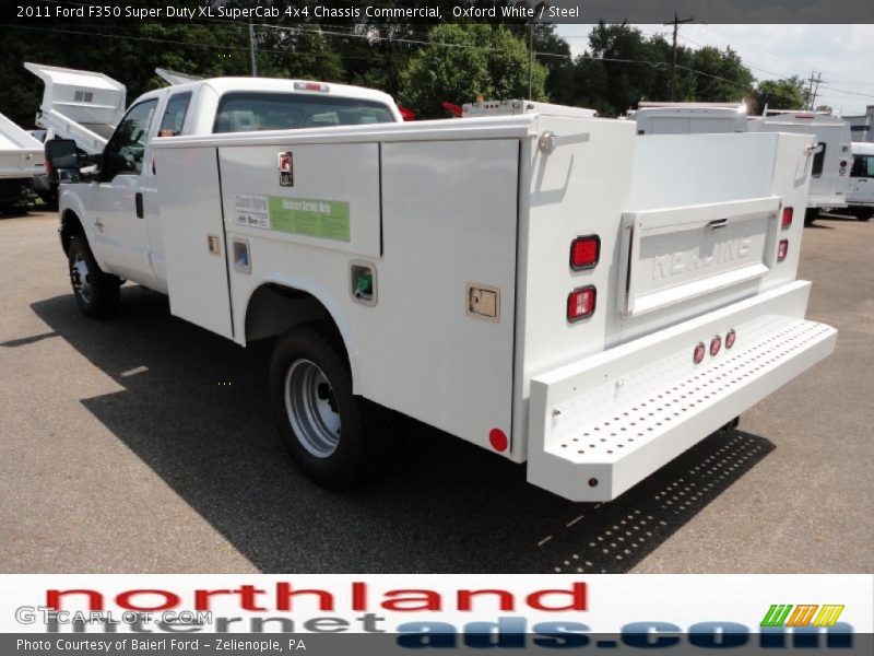 Oxford White / Steel 2011 Ford F350 Super Duty XL SuperCab 4x4 Chassis Commercial