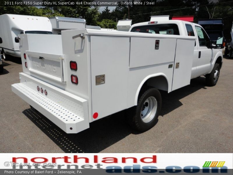 Oxford White / Steel 2011 Ford F350 Super Duty XL SuperCab 4x4 Chassis Commercial