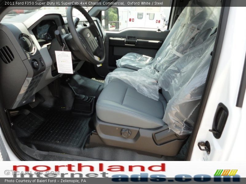 Oxford White / Steel 2011 Ford F350 Super Duty XL SuperCab 4x4 Chassis Commercial