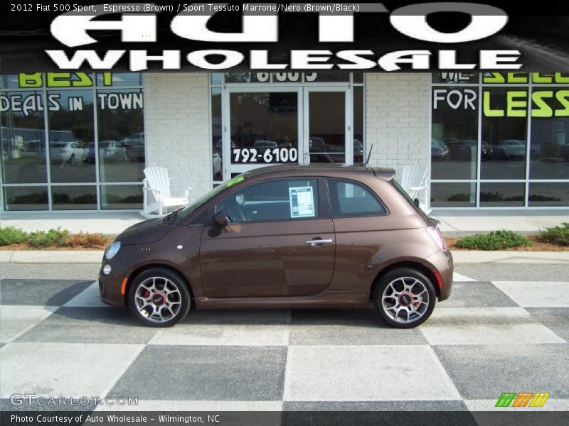 Espresso (Brown) / Sport Tessuto Marrone/Nero (Brown/Black) 2012 Fiat 500 Sport