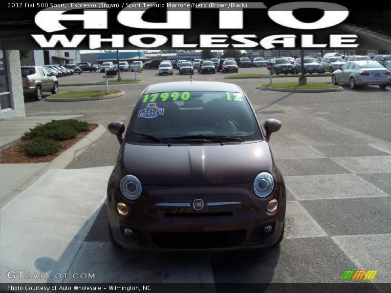 Espresso (Brown) / Sport Tessuto Marrone/Nero (Brown/Black) 2012 Fiat 500 Sport