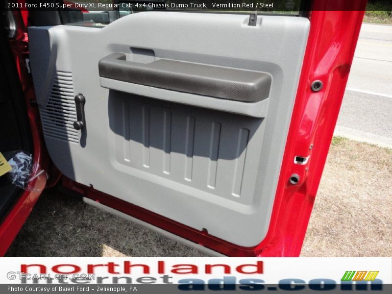 Vermillion Red / Steel 2011 Ford F450 Super Duty XL Regular Cab 4x4 Chassis Dump Truck