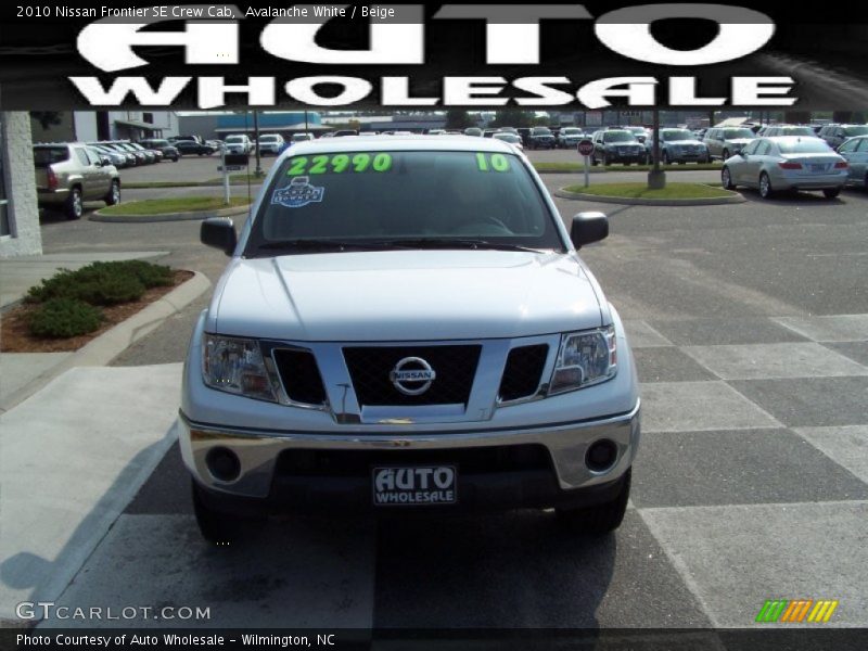 Avalanche White / Beige 2010 Nissan Frontier SE Crew Cab