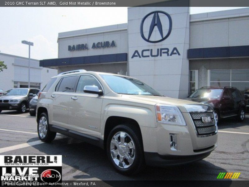 Gold Mist Metallic / Brownstone 2010 GMC Terrain SLT AWD
