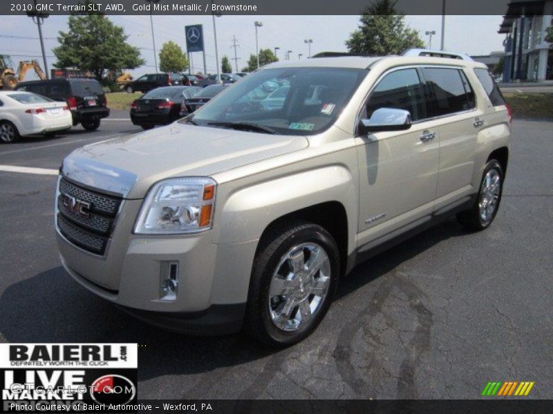 Gold Mist Metallic / Brownstone 2010 GMC Terrain SLT AWD