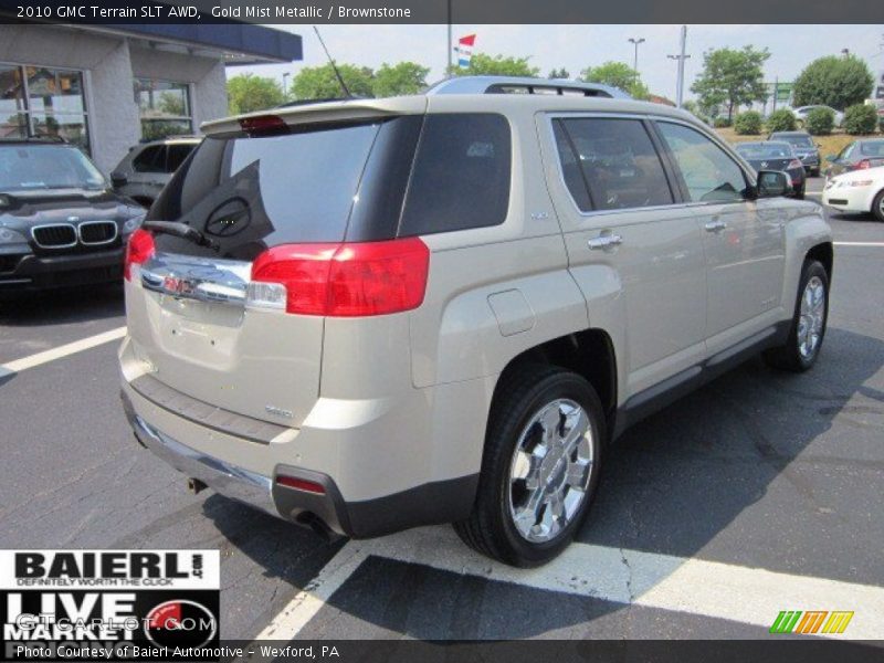 Gold Mist Metallic / Brownstone 2010 GMC Terrain SLT AWD