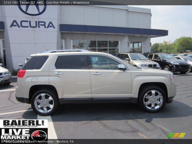 Gold Mist Metallic / Brownstone 2010 GMC Terrain SLT AWD