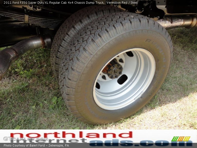Vermillion Red / Steel 2011 Ford F350 Super Duty XL Regular Cab 4x4 Chassis Dump Truck