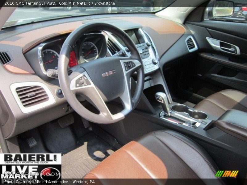 Gold Mist Metallic / Brownstone 2010 GMC Terrain SLT AWD