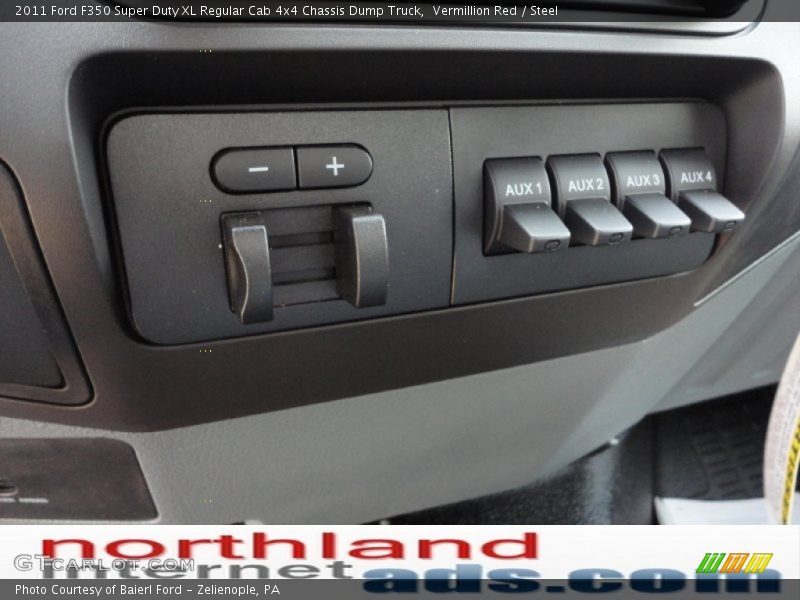 Vermillion Red / Steel 2011 Ford F350 Super Duty XL Regular Cab 4x4 Chassis Dump Truck