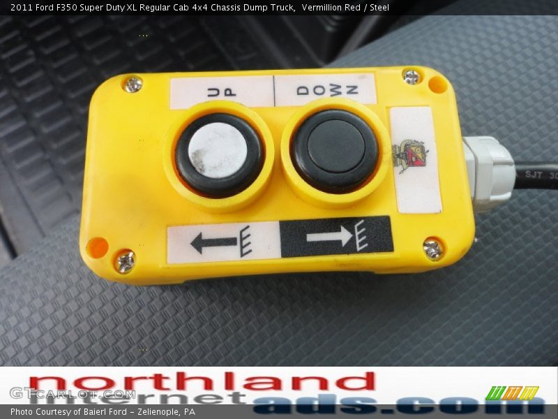 Vermillion Red / Steel 2011 Ford F350 Super Duty XL Regular Cab 4x4 Chassis Dump Truck