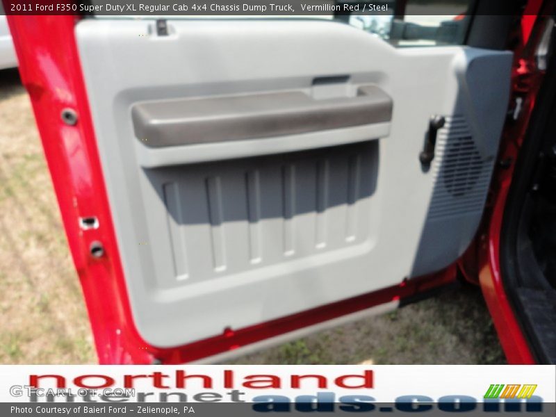Vermillion Red / Steel 2011 Ford F350 Super Duty XL Regular Cab 4x4 Chassis Dump Truck