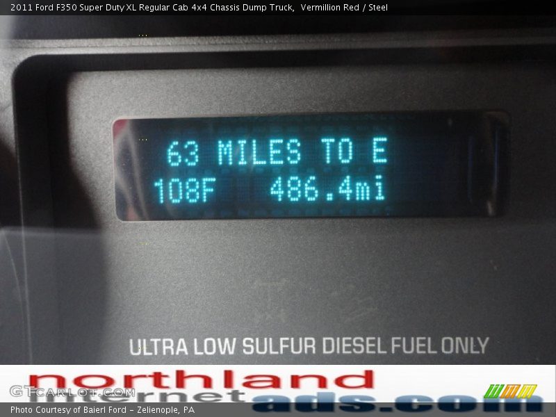 Vermillion Red / Steel 2011 Ford F350 Super Duty XL Regular Cab 4x4 Chassis Dump Truck