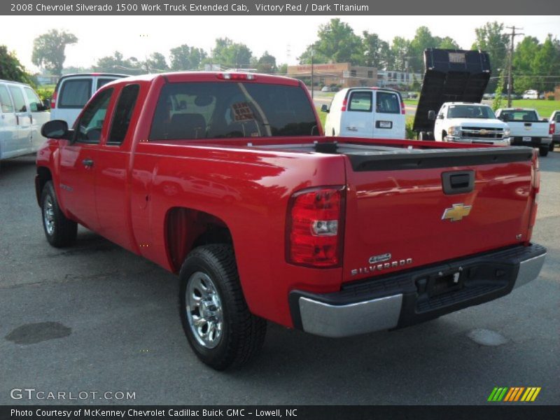 Victory Red / Dark Titanium 2008 Chevrolet Silverado 1500 Work Truck Extended Cab