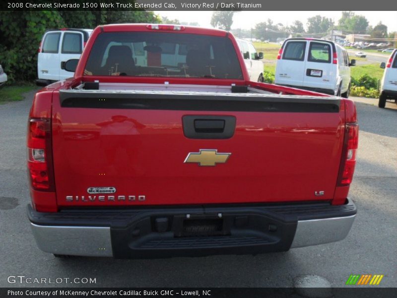 Victory Red / Dark Titanium 2008 Chevrolet Silverado 1500 Work Truck Extended Cab