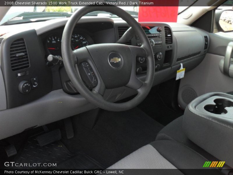 Victory Red / Dark Titanium 2008 Chevrolet Silverado 1500 Work Truck Extended Cab
