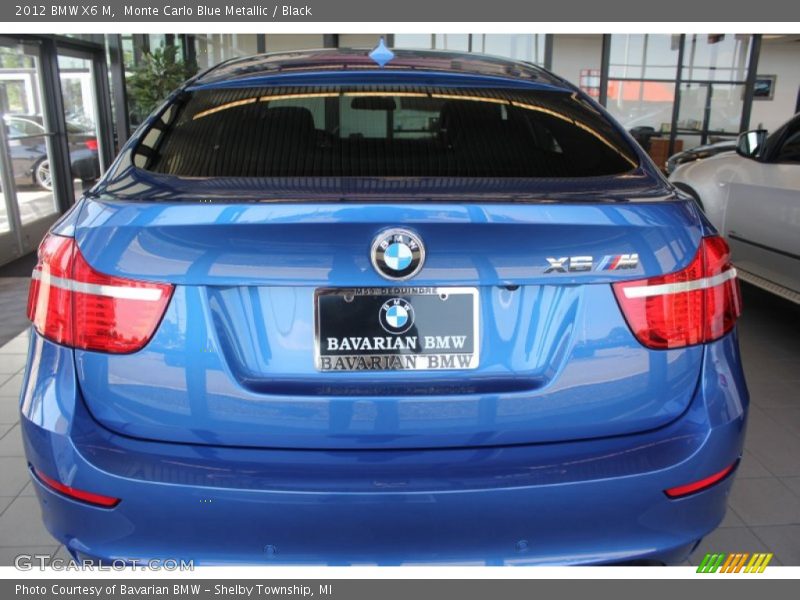 Monte Carlo Blue Metallic / Black 2012 BMW X6 M
