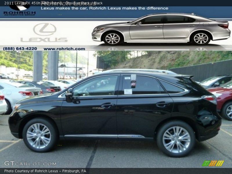 Obsidian Black / Black 2011 Lexus RX 450h AWD Hybrid