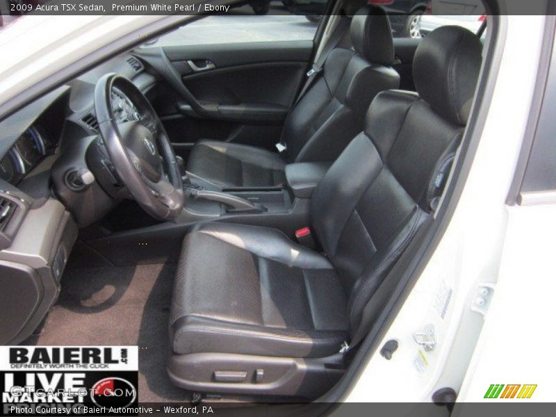 Premium White Pearl / Ebony 2009 Acura TSX Sedan