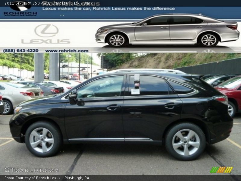 Stargazer Black / Black 2011 Lexus RX 350 AWD