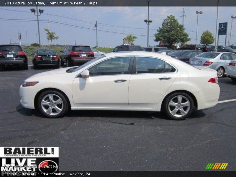 Premium White Pearl / Taupe 2010 Acura TSX Sedan
