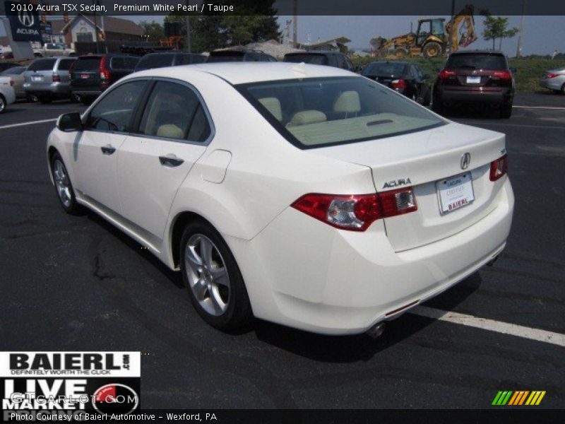 Premium White Pearl / Taupe 2010 Acura TSX Sedan