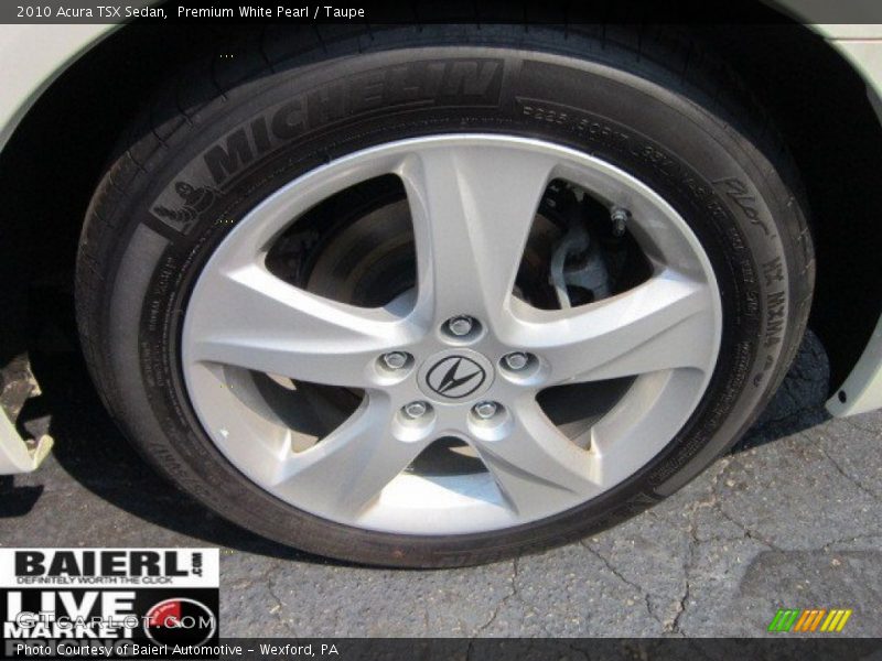 Premium White Pearl / Taupe 2010 Acura TSX Sedan