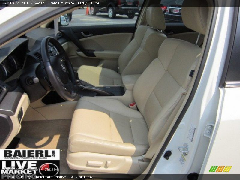 Premium White Pearl / Taupe 2010 Acura TSX Sedan