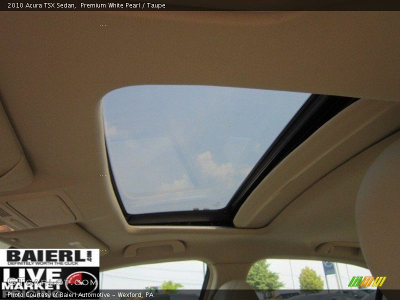 Premium White Pearl / Taupe 2010 Acura TSX Sedan