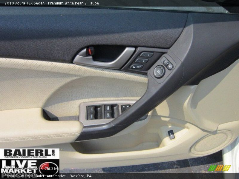 Premium White Pearl / Taupe 2010 Acura TSX Sedan