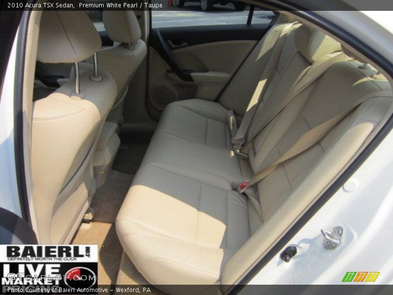 Premium White Pearl / Taupe 2010 Acura TSX Sedan